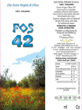 Carica l'immagine nel visualizzatore di Gallery, Olio EVO - FOS 42 - 5LT - NUOVO RACCOLTO 2025 - ACQUISTANDO QUESTA CONFEZIONE SOSTIENI IL RECUPERO DEGLI OLIVETI ABBANDONATI! CONFEZIONATO IN BANDA STAGNATA - Frantoio Presciuttini
