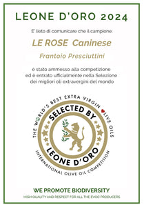 Olio EVO - Le Rose - 250ml - NUOVO RACCOLTO 2023 - MONOVARIETALE CANINESE